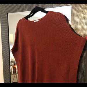 Short sleeve poncho style sweater
